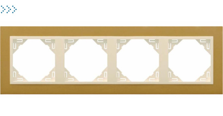 4-х местная рамка, золото/лед (90940 TUG)